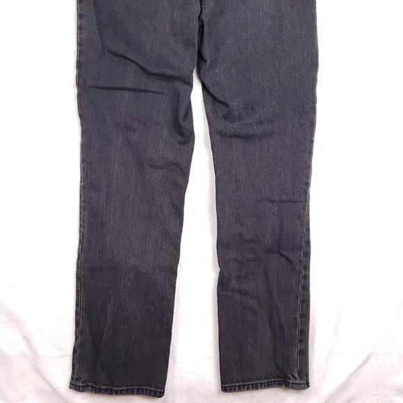 Abercrombie The 90s Straight Ultra High Rise Black Denim Jeans Women 31 Reg 12R - Picture 9 of 10